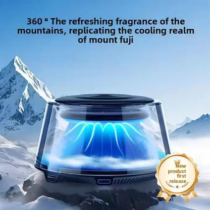 Snow Mountain Smart Car Fragrance Diffuser Rechargeable Air Diffuser Auto Air Freshener Cloud Mist With RGB Light Car Interior