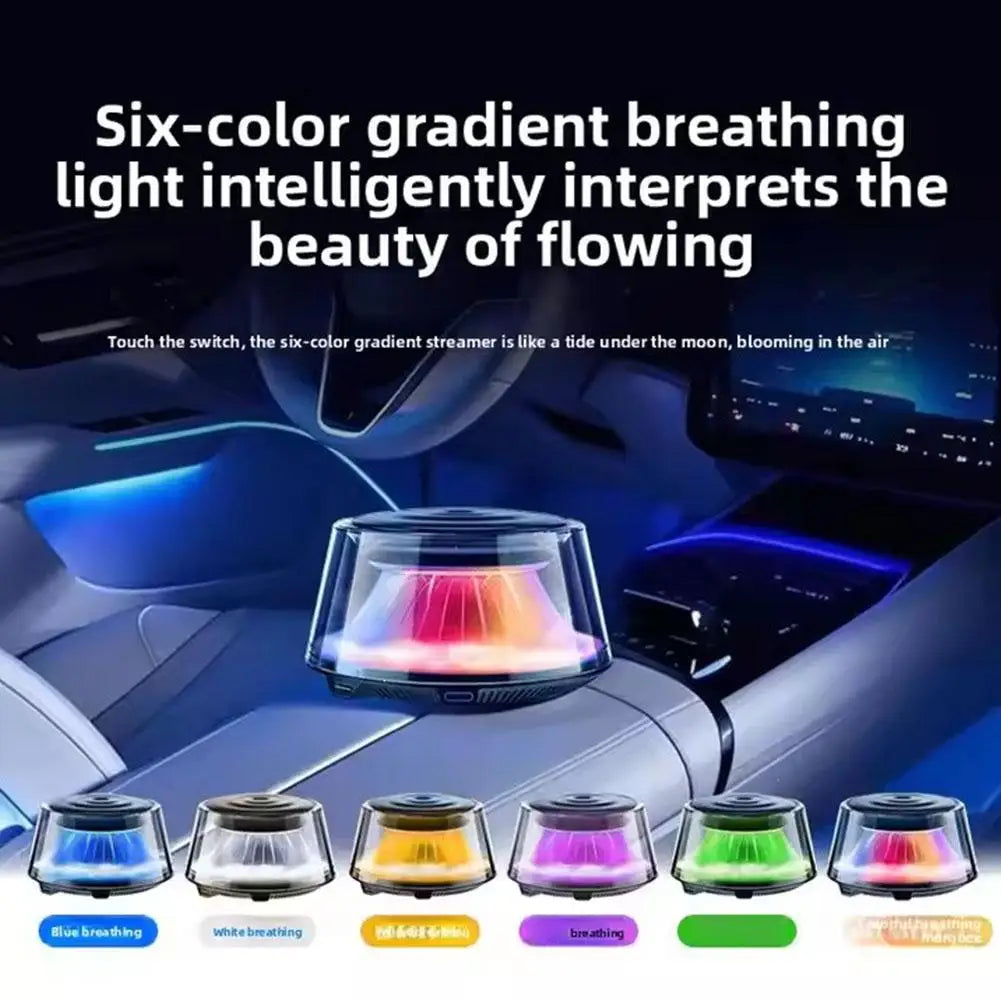 Snow Mountain Smart Car Fragrance Diffuser Rechargeable Air Diffuser Auto Air Freshener Cloud Mist With RGB Light Car Interior